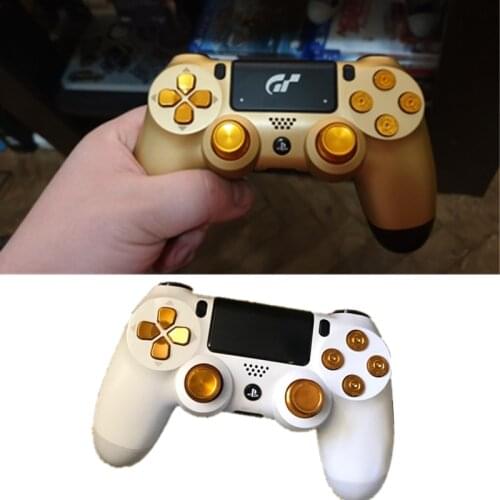 Metal Analog JoySticks Aluminum Dpad Action Buttons For Dualshock 4 PS4 Playstation 4 Pro Slim Controller Gamepad Accessories