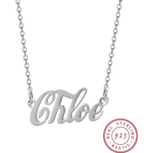 MYDIY 925 Silver Fashion Custom NameNecklaces Personalized Jewelry Custom Names Necklace for Women Jewelry Gifts