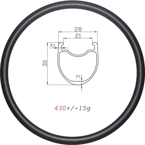 Road bike 430g carbon rim 700C clincher tubeless basalt brake track 28mm wide 16H 18H 20H 21H 24H 28H 32H UD 3K 12K matte glossy