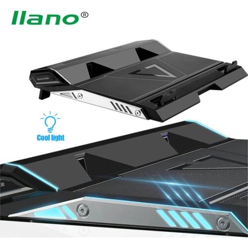 LLANO 17inch Gaming Laptop Cooler Two Fan Laptop Cooling Pad Dual USB Ports, LED Surround Mute Notebook Radiator Stand