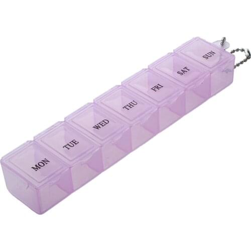 PPYY NEW -7 Day Weekly Pill Box Organizer Medicine Compartments Vitamin Storage Travel kit 1pcs