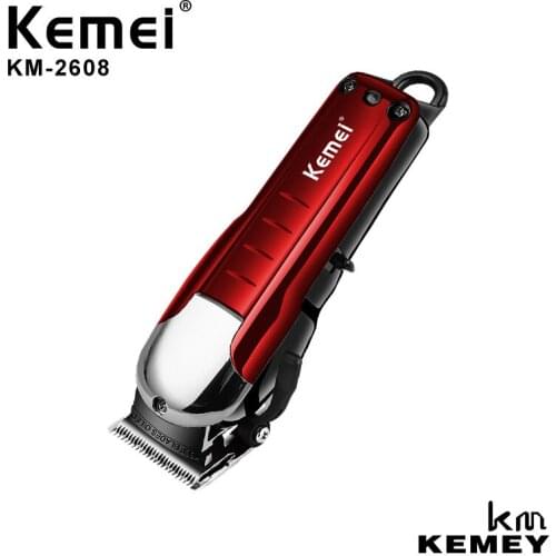 Kemei Professional Wireless Hair Trimmer Powerful Hair Clipper Hair Cutting Machine Electric Knife Beard Shaver KM-2608