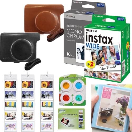 Fujifilm Instax WIDE Film White/ Monochrome Photo Paper/ Wide 300 Camera Case Bag/Album For Instant Camera 210 200 300 100 500AF