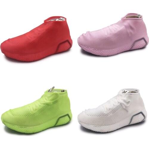 Silicone Overshoes Reusable Waterproof Rainproof Men Shoes Covers Rain Boots Non-slip Washable Unisex Wear-Resistant Recyclable