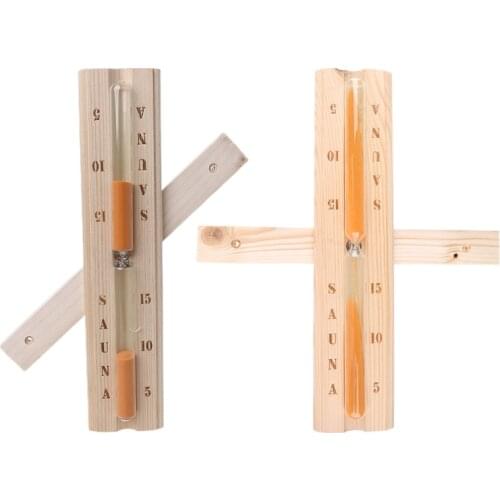 15 Minutes Sauna Hourglass, Sauna Sand Timer Wall-Mounted Sand Hour Glass with Robust Heat-Resistant Glass for Sauna