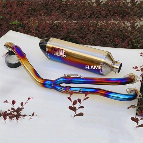 TMAX530 modified exhaust exhaust pipe titanium alloy full connecting pipe silencer set full color high strength