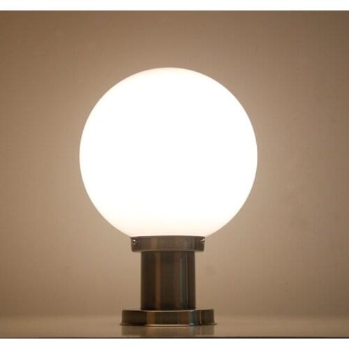 Ball Shape Outdoor Pillar Lamp Waterproof Gazebo Porch Gateway E27 Chapiter Light Decoration Column Lighting