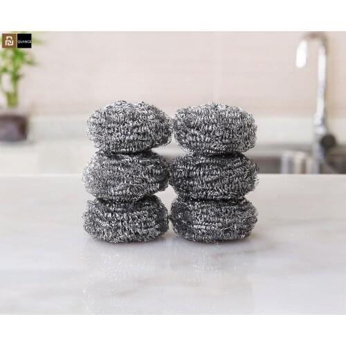 YouPin QuanGE Cleaning Steel Ball Household Dishwashing Brush Pot Brush Decontamination Cleaning Steel Ball 6pcs