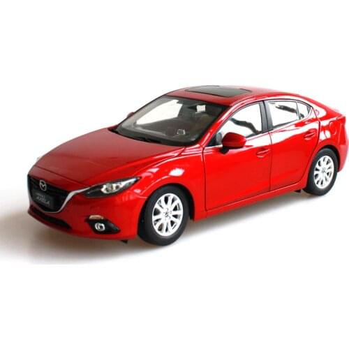 1:18 Diecast Model for Mazda 3 Axela 2014 Red Rare Sedan All New Alloy Toy Car Miniature Collection Gift