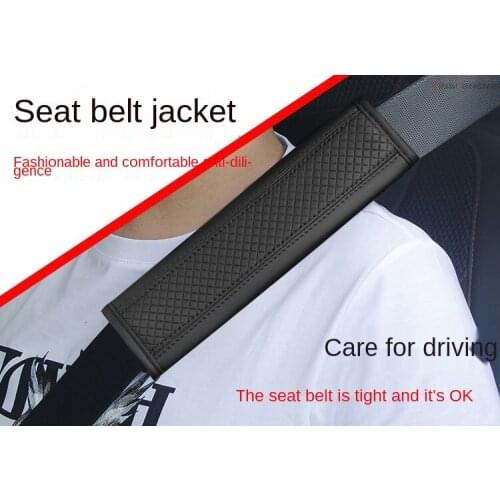 Car accessories seat belt PU Leather Safety Belt Shoulder Cover Breathable Protection Seat Belt Padding Pad Auto Interior Access