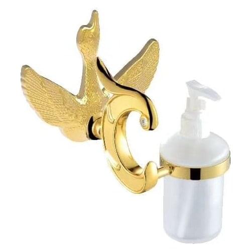 FREE SHIPPING Swan new design GOLD PVD CLOUR Soap dispenser