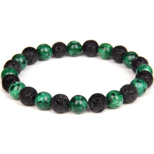 Natural Volcanic Stone Bracelet Chakra Balance Jades Beads Bracelets Men Lava Beaded Energy Buddha Bracelet Jewelry Women Gifts