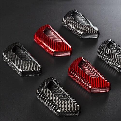 Carbon Fiber Remote Key Car key shell Case key Cover For Skoda Octavia A8 MK4 Mk8 2020 2021 3 Buttons Smart Key Car Accessories