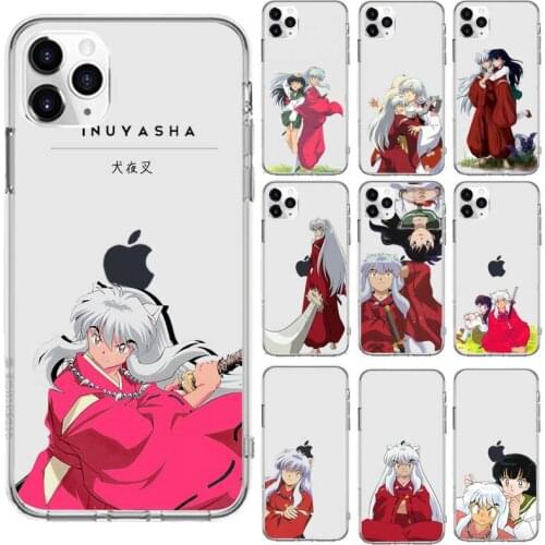 Inuyasha anime love cute cartoon Phone Case Transparent for iPhone 6 7 8 11 12 s mini pro X XS XR MAX Plus cover funda shell