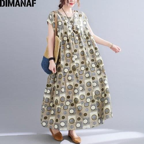 DIMANAF Summer Polka Dot Dresses