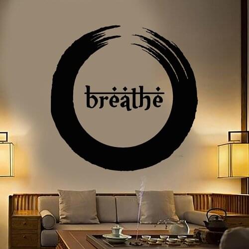 Enso Buddhism Breath Yoga Meditation Beauty Health Vinyl Wall Decal Wall Stickers Home Decor Art Mural