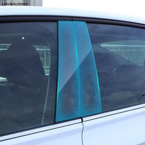 Car TPU Body Middle Column Side Cover Frame Trim Sticker Exterior Window Frame For Volkswagen VW Jetta MK7 2021 2019 2020