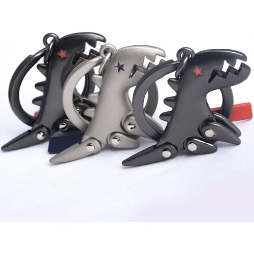 Creative Zinc Alloy Dinosaur Keychain Simple Cartoon Personality Bag Keychains Fashion Pendant Car Key Chains