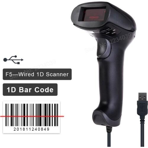 Low Price OEM Laser Barcode Scanner Cheap Portable USB Wired 1D Cable Reader Bar Code for POS System Supermarket