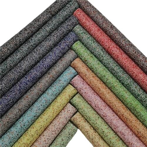 Autumn Colors Gold Mixed Glitter Faux Vinyl Fabric Glitter Leather Sheets Knited Backing For Earrings Bows DIY 21X29CM GM2263