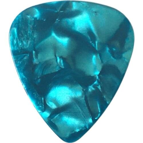 Lots of 50pcs Sky Blue Pearl Heavy 0.96mm 1.5mm Celluloid Guitar Picks Plectrums