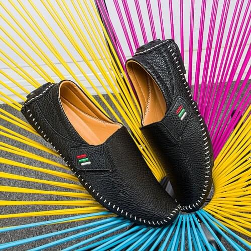 Fashion winter uomo white breathable summer Moccasins men mens leather Mens schoenen genuine 2020 for mannen Male casual man 48