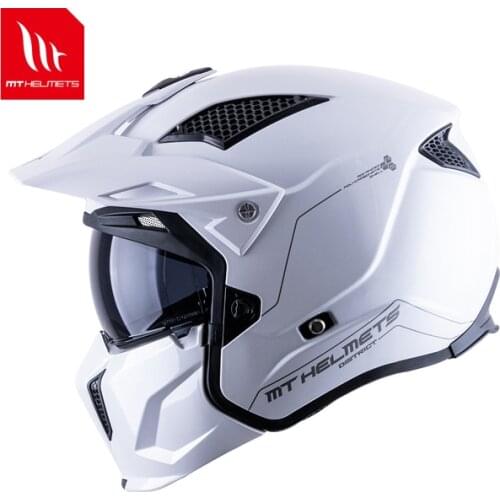 Original MT Motorcycle Helmet Men Women Streetfighter Motocross Helmet Full Face Off-Road Helmet Moto Accessories Gross White