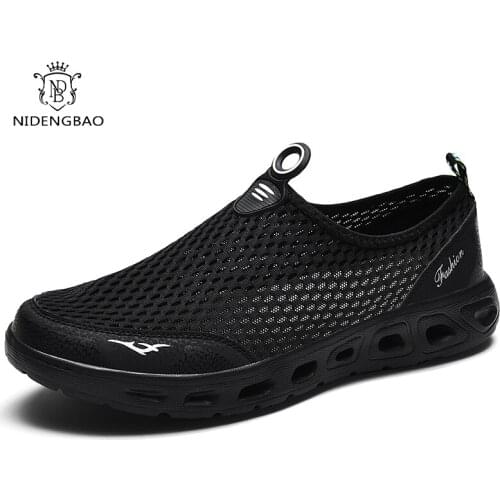 Men Casual Mesh Shoes Summer New Men Sandals Air Mesh Lightweight Breathable Water Slip-on Shoes Men Sneakers Sandalias Mujer