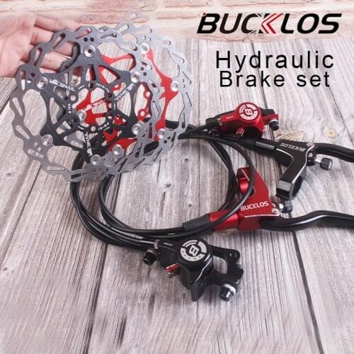 BUCKLOS Road Bike MTB Disc Brake Set Aluminum Alloy Hydraulic Disc Brake Calipers 160mm Brakes Rotor Bicycle Part