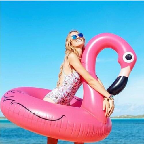 90/120 Rosegold Flamingo Inflatable Swimming Ring for Pool Adult Baby Swimming Ring Float Swim Circle Pool Toys
