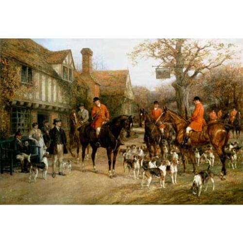 Landscapes art Heywood Hardy oil paintings reproduction The Meet Ye Olde Wayside Inn hand-painted artwork for wall decor