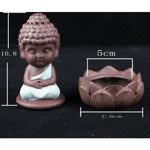 Buddha statue incense cones ceramic incense burner stove disc burner sandalwood incense coil Buddha ornaments home
