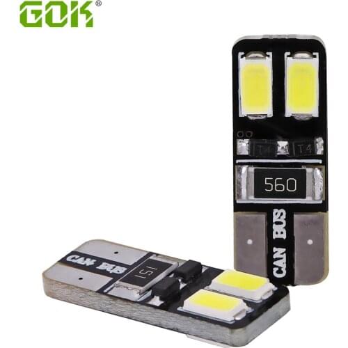 Super Bright 100PCS/lot Car Auto LED T10 led canbus W5W t10 4smd 5630 5730 led Light canbus T10 4LED Bulb No error led light