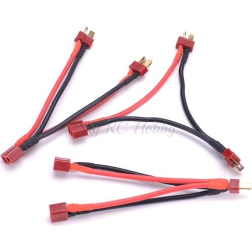 T-Plug Y Wire Harness Female to Male T Plug Parallel Battery Pack Connector Cable 14AWG Wire