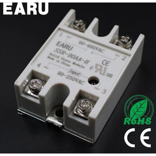 Solid State Relay SSR-90AA-H 90A 80-250V AC TO 90-480V AC SSR 90AA-H relay solid state Resistance Regulator