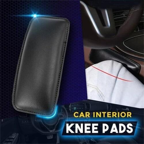 Comfortable PU Leather Car Knee Pad Cushion for Car Interior Pillow Elastic Cushion Memory Foam Auto Accessories