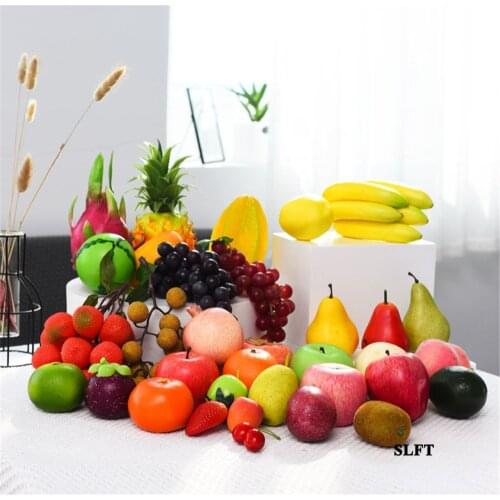 Store shop decoration Dragon fruit passionfruit avocado plum apple pear pomegranate orange pineapple Simulation fake fruit