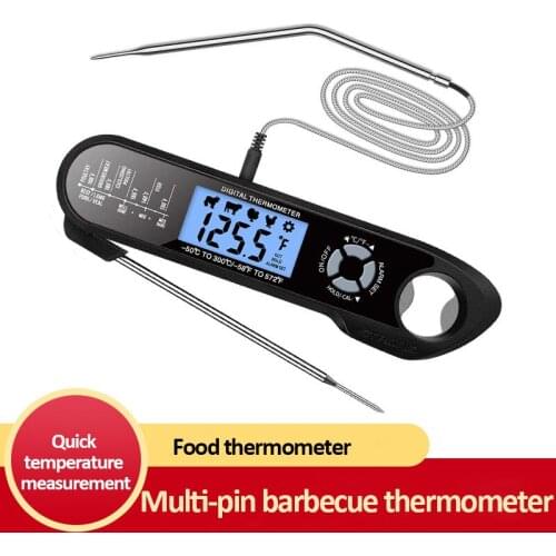 Smart Alarm Digital Meat Thermometer Waterproof Cooking Food Kitchen BBQ Thermometer -50-300 Electronic Thermometer with Probes