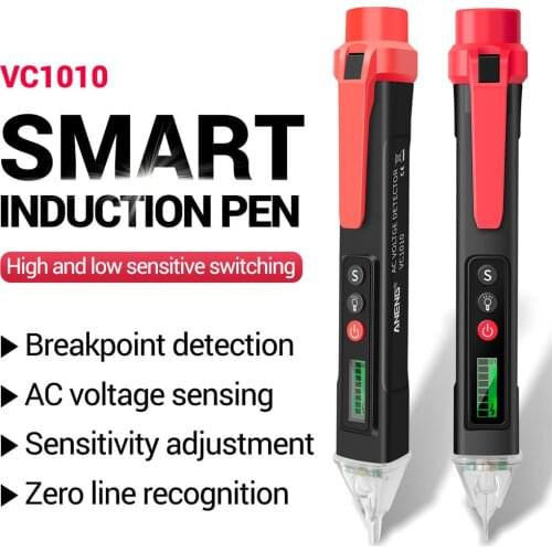 VC1010 Digital Display AC/DC Voltage Detectors Smart Non-Contact Tester Pen Meter 12-1000V Current Electric Sensor Test Pencil