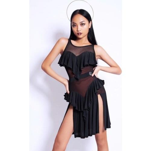 Fashion Latin Dance Dress For Women Sexy Backless Tops Dance Skirts Robe Danse Latin Dance Skirts Sets Performance Clothes DW002