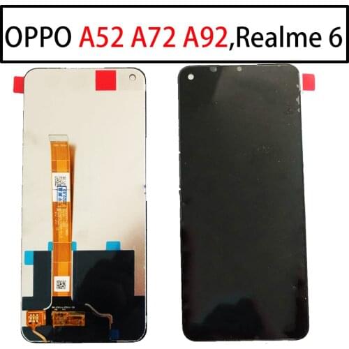 6.5Inch For oppo A52 PDAM10 CPH2069 A72 CPH2067 A92 CPH2059 Realme 6 RMX2001 6S RMX2002 LCD Display Touch Screen Digitizer