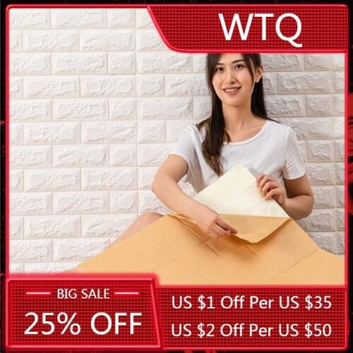 10pcs New 3D Brick PE Foam Wall Stickers Panels Room Decal Stone Decoration Embossed Living Room Kids Safty Bedroom Home Decor