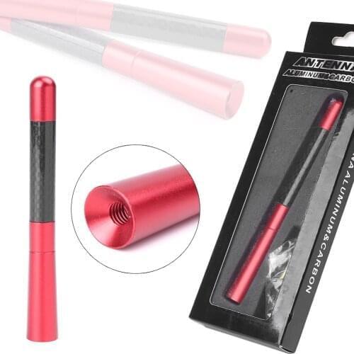 12cm/4.7" Car Replacement Carbon Fiber Antenna Come with 4 Different Sizes of Screw/Studs Universal for Cars