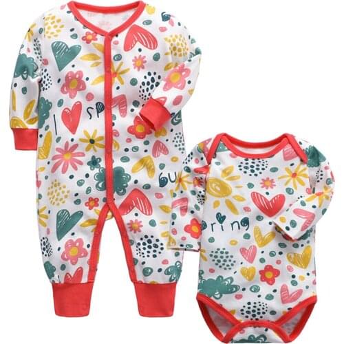 2Piece/lot Newborn Bodysuit Baby Clothes Cotton Body Baby Long Sleeve Underwear Infant Boys Girls Clothing Babys Sets