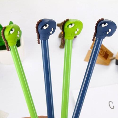 24 pcsSimple and creative cartoon whips small monster gel pen leaking mobs black gel pen student stationery