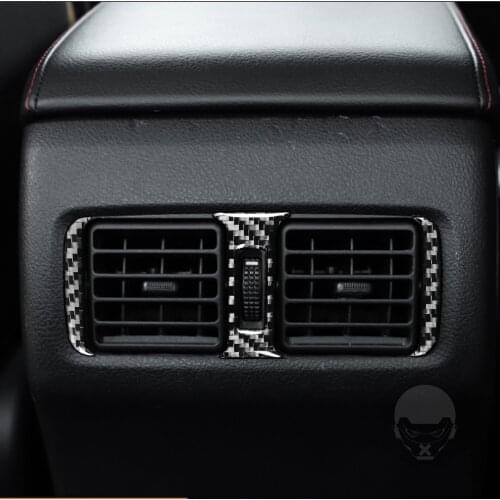 3Pcs Genuine Carbon Fiber Car Armrest Rear Air Outlet Frame Cover Trim Decal Fit For Toyota 4runner 2010-2020 Car Styling
