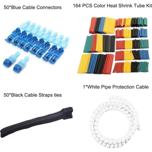 50Pcs/25set Quick Electrical Cable Connectors Snap Splice Lock Wire Terminal Crimp Wire Electrical Connector Cable Accessory Set