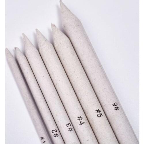 6Pcs Solid Pens Clay Tools Carving Craft Brush Pottery Tools Clay Sculpture Pottery Ceramics Tool