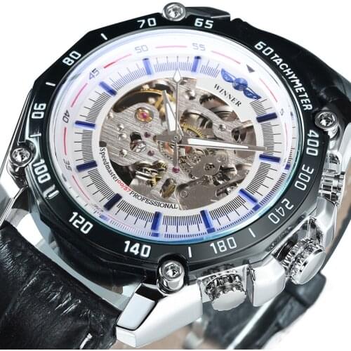 Skeleton Watch For Men Mens Watches Top Brand Luxury 2021 Automatic Mechanical Wrist Watch Male Big Dial Leather Reloj Hombre