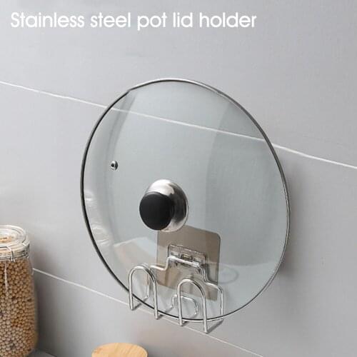 Kitchen Lid Pot Holder Cutting Board Organizer Accessories Utensils Home Tool Towel Hook Storage On Wall Mount Sponge Sink Drain